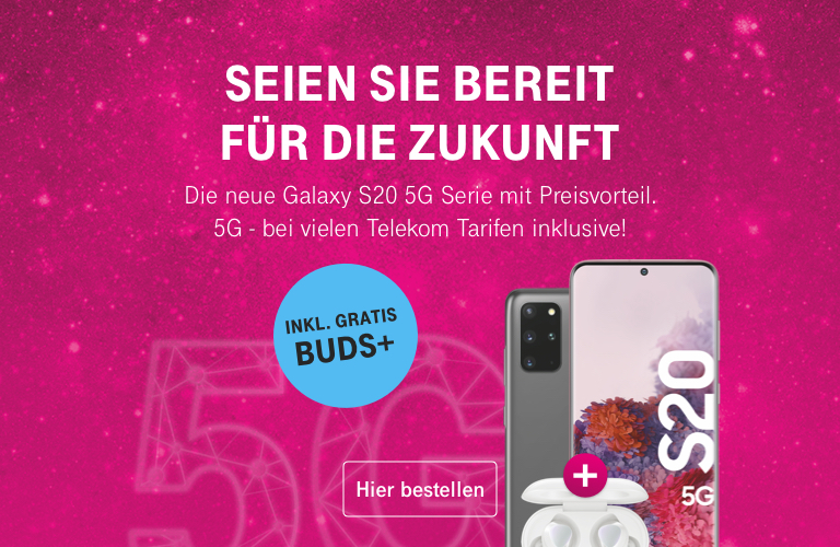 TELEKOM Galaxy S20 / S20+ / S20 Ultra 5G & Galaxy Buds+ gratis