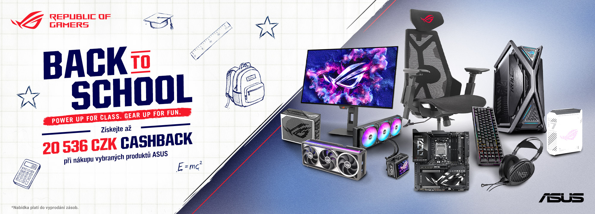 BACK TO SCHOOL! Cashback with the purchase of selected ASUS products.